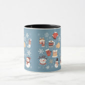 Schattige Sneeuwman & Warme Chocolade Sfeer Mok (Midden)