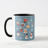 Schattige Sneeuwman & Warme Chocolade Sfeer Mok (Links)