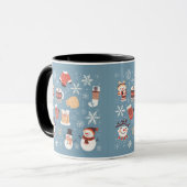 Schattige Sneeuwman & Warme Chocolade Sfeer Mok (Voorkant links)