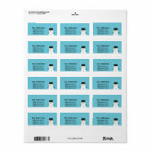 Schattige Sneeuwman Winter Vakantie Etiket (Full Sheet)