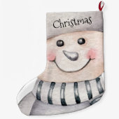 Schattige Sneeuwmannen Grote Kerstsok (Achterkant)