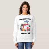 Schattige Sneeuwmansweatshirt: "Snow Many Friends" Trui (Voorkant volledig)
