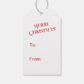 Schattige  sneeuwpopje kerst cadeaulabel (Achterkant)