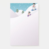 Schattige Sneeuwpoppen op de Snowboard Post-it® Notes (Voorkant)