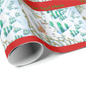 schattige sneeuwscène met fox en konijnen cadeaupapier (Rol Hoek)