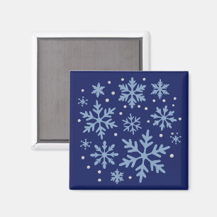 Schattige Sneeuwvlok Kerstmis Winter Vakantie Geze Magneet