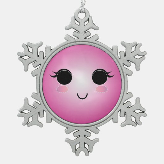 Schattige sneeuwvlok Ornament (Voorkant)