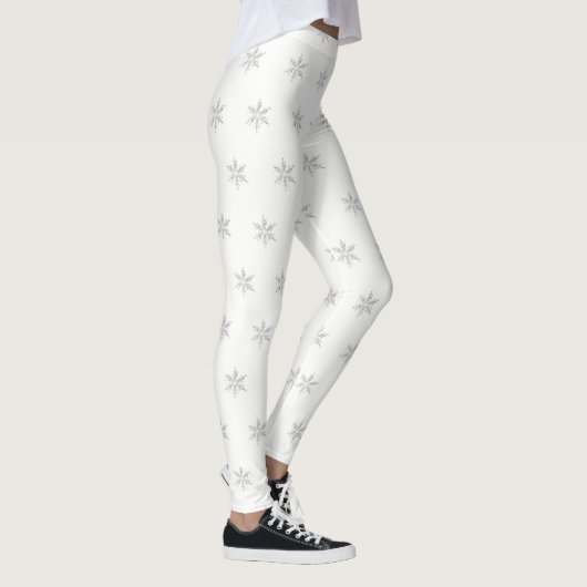 Schattige sneeuwvlokken, kerst leggings (Rechts)