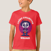 Schattige Snoep Collector Skeleton Boys Halloween T-shirt (Voorkant)