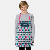 Schattige Snoep Cupcake Cherry Stippen Meisjes Roz Schort (Gedragen)