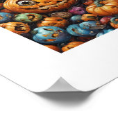 Schattige Snoep Halloween pompoen Poster (Hoek)