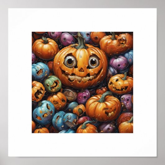 Schattige Snoep Halloween pompoen Poster (Voorkant)