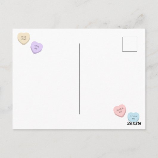 Schattige Snoep hart Valentijnsdag Briefkaart (Achterkant)