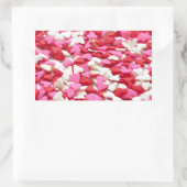 Schattige Snoep hartpatroon Rechthoekige Sticker (Tas)