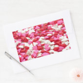 Schattige Snoep hartpatroon Rechthoekige Sticker (Envelop)