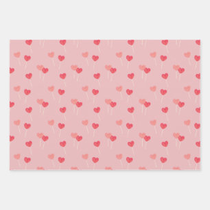 Schattige Snoep Heart Wrap Paper Flat Sheet Set va
