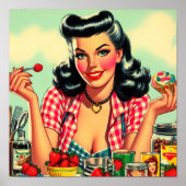 Schattige Snoep pinup Poster (Voorkant)