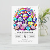 Schattige Snoep Sweet Chocolate Verjaardag Kaart (Staand voorkant)