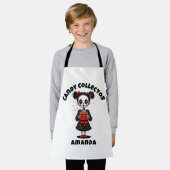 Schattige Snoep Verzamelaar Skelet Kinder Hallowee Schort (Gedragen)