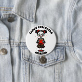 Schattige Snoep Verzamelaar Skeleton Meisjes Hallo Ronde Button 7,6 Cm (In situ)