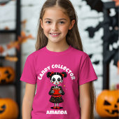 Schattige Snoep Verzamelaar Skeleton Meisjes Hallo T-shirt