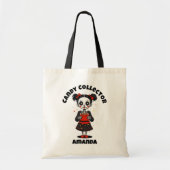 Schattige Snoep Verzamelaar Skeleton Meisjes Hallo Tote Bag (Voorkant)