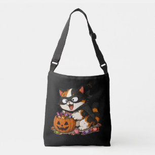 Schattige snoepdief Schotse kat Crossbody Tas