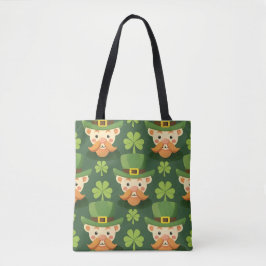 Schattige Snor Leprechaun Tote Bag