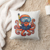 Schattige snorkel octopus - Oceaanverkenner Kussen (Deken)