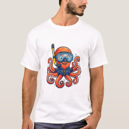 Schattige snorkel octopus - Oceaanverkenner T-shirt