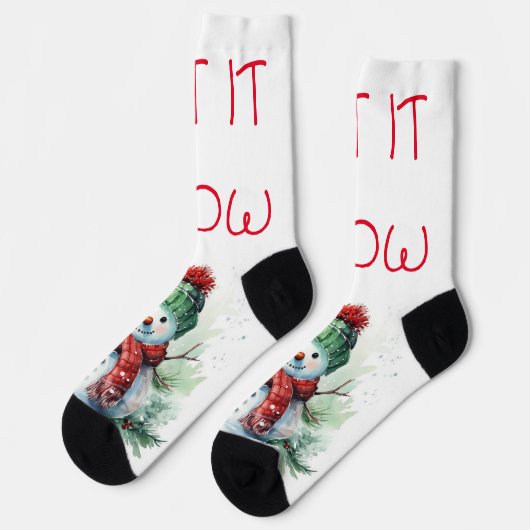 Schattige Snowman Crew Sokken (Links)