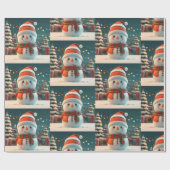 SCHATTIGE SNOWMAN INPAKPAPIER (Vlak)