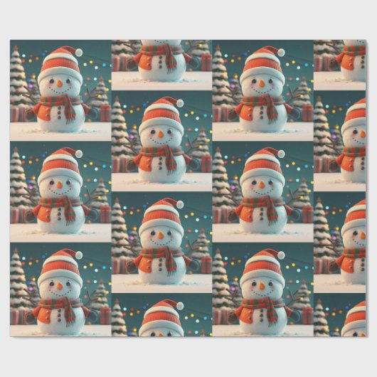 SCHATTIGE SNOWMAN INPAKPAPIER (Vlak)