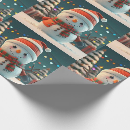 SCHATTIGE SNOWMAN INPAKPAPIER (Hoek)