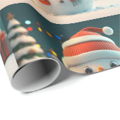 SCHATTIGE SNOWMAN INPAKPAPIER (Rol Hoek)