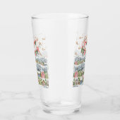 Schattige Snowy Christmas Village Glas (Rechts)