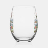 Schattige Snowy Christmas Village Wijnglas Zonder Voet (Rechts)