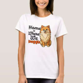 Schattige "Snuggle" Pomeranian Puppy – Schattig Ka T-shirt