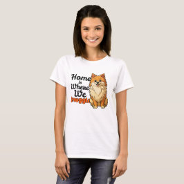 Schattige "Snuggle" Pomeranian Puppy – Schattig Ka T-shirt