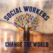 Schattige sociaal werk Inspirerend Quote sociaal w Raamsticker (Vel 2)