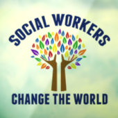 Schattige sociaal werk Inspirerend Quote sociaal w Raamsticker (Vel 3)