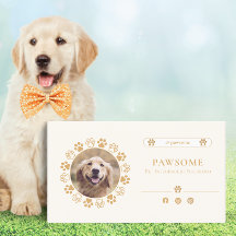 Schattige Social Media Pet Influencer Visitekaartj