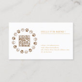 Schattige Social Media Pet Influencer Visitekaartj Visitekaartje (Achterkant)