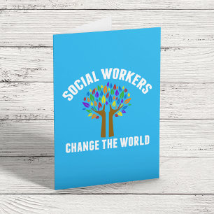 Schattige sociale werk citaat kaart