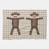 Schattige  Sock Monkey-T - shirts, cadeaus Theedoek (Horizontaal)