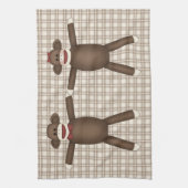 Schattige  Sock Monkey-T - shirts, cadeaus Theedoek (Verticaal)