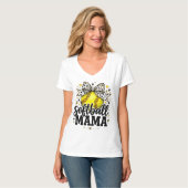 Schattige Softbal Mama T-shirt (Voorkant volledig)