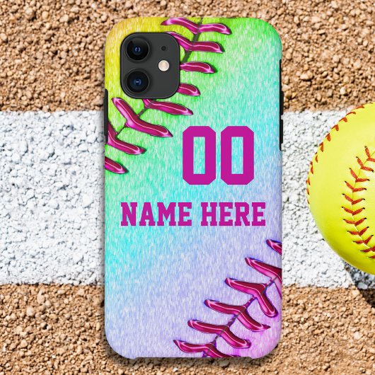 Schattige, Softball Telefoonhoesjes, OUDER tot NIE Case-Mate iPhone Case