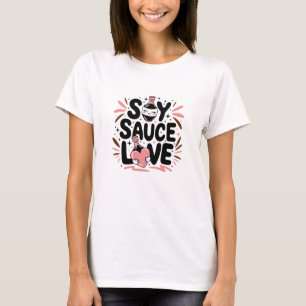 Schattige Sojasaus Graphics voor Kawaii Fans T-shirt
