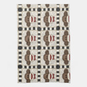 Schattige sokaakkleutel Home Decor-items Theedoek (Verticaal)